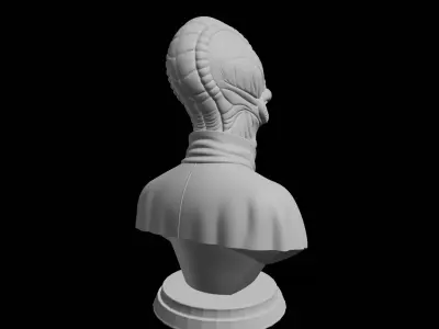 Grey Alien Bust 3D print model