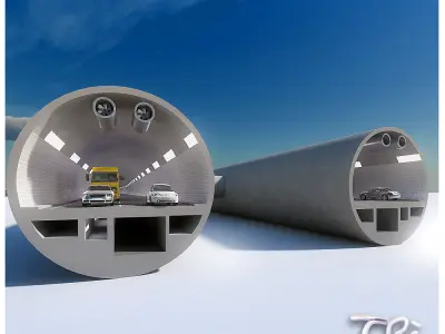 A TYPE TUNNEL SECTION 3D model