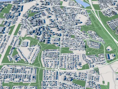 Joensuu City Finland 3D model