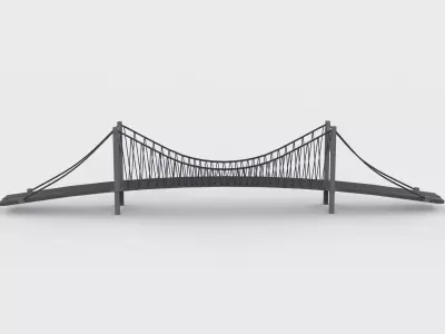Suspension Bridge 04 3D model