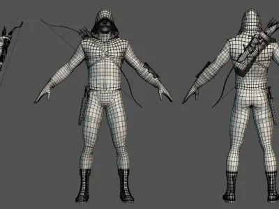 The Archer Low-poly 3D model