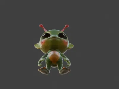 alien Low-poly 3D model get