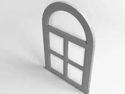 Window 6 arched 3D model