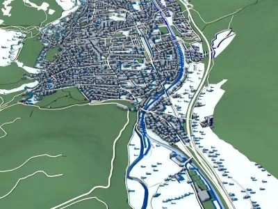 Mittenwald Bavaria Alpine Town 3D model