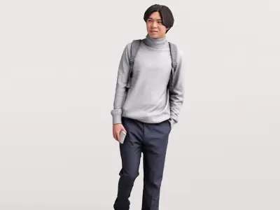 Humano 12- Collection 2201 - WALKING PEOPLE - 12 x 3D models  3D model