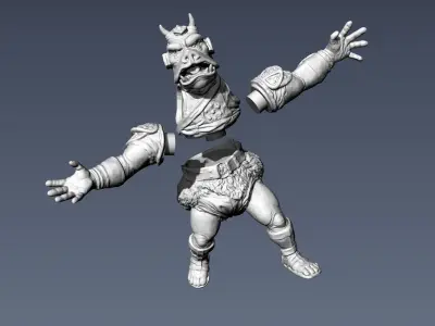 gamorrean guard eaten by Rancor 3D print model