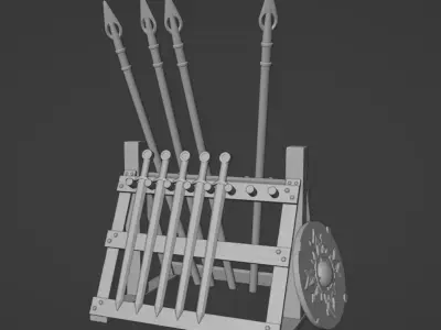Rohan Weapon Rack 3D print model