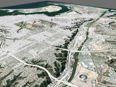 Cityscape San Diego  California USA 3D model