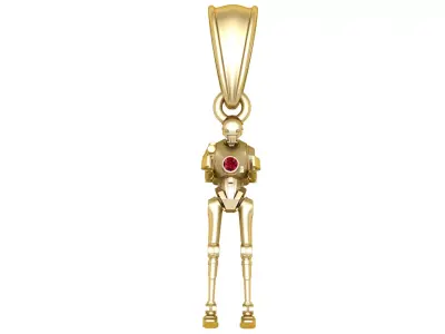 Futuristic Robot Pendant  3D print model