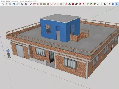 Casa de los Gonzales Al fondo hay sitio AFHS 3D Low-poly 3D model