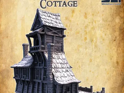 Farmer Cottage Tabletop Terrain 28MM  3D print model