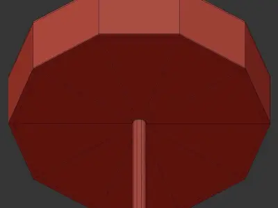 Lennon chandelier with six lights 3D model