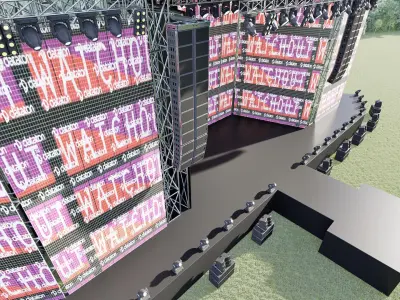 Concert and Festival  Stage Design 3D model