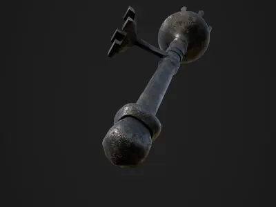 Metal Torch Low-poly 3D model