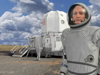 Astronaut Spacesuit Generic Rigged for Maya 3D model