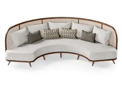 Garden round sofa R156 3D model