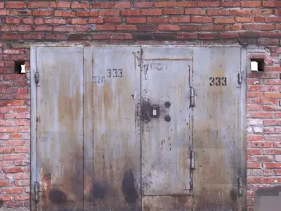 Garage wall scan 5 Low-poly 3D model