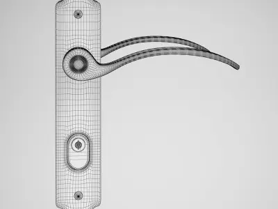 CGAxis Door Handle 3D model buy