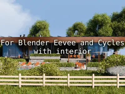 2026 Modern Modular House 8 for Blender Eevee and Cycles 3D model