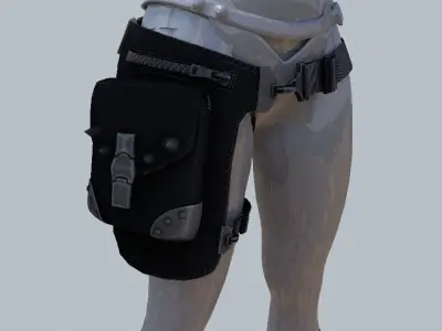 Waist bag LowPoly for your gaming experience Low-poly 3D model