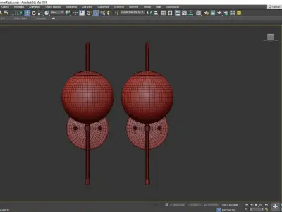 RED NEW WALL Low-poly 3D model