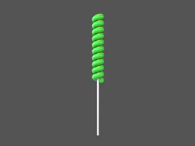 Twist Lollipop v1 006 Low-poly 3D model