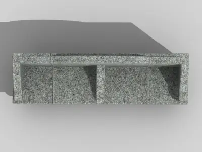 Stone bench Free 3D model