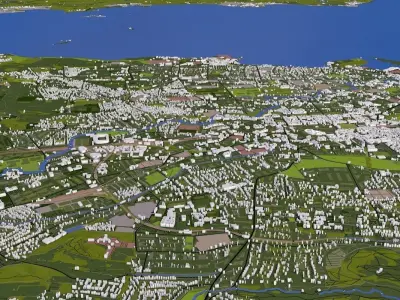 Edinburgh City UK Low-poly 3D model