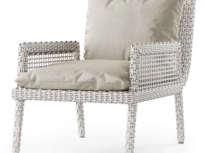 Rattan lounge chair DR51  3D model