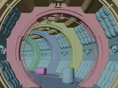 Sci-Fi Space Craft Interior 3D model