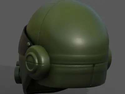 Helmet scifi military combat 3d model low  Low-poly 3D model buy