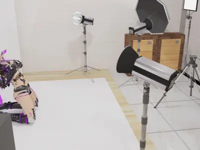 Krignea The Mechanical Woman Low-poly 3D model