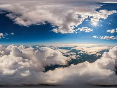 8K HDR Blue Sky White Clouds Backgrounds Pack 3D model