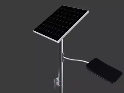 Solar Street Light Low-poly 3D model