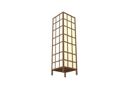 Japanese Lantern v3 002 Low-poly 3D model
