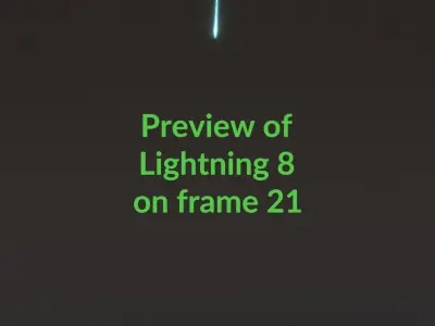 Animated Lightning v8 Low-poly 3D model
