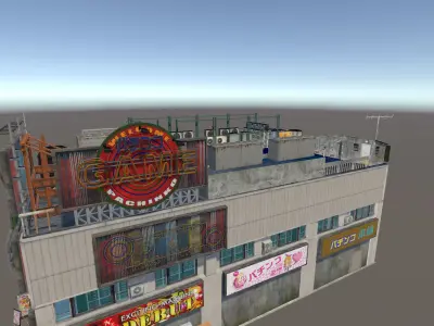 Japanese Pachinko Game Center Unity Ready 3D model