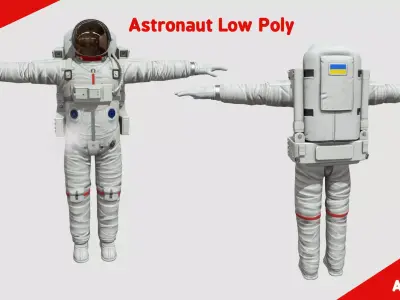 SPACESUIT Low-poly 3D model