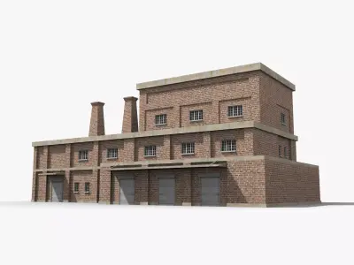 Factory xx22 Low-poly 3D model