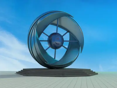 sculpture model square building abnormity scene landscape 3D model