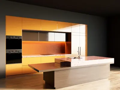 97-Kitchen1 glossy 9 3D model