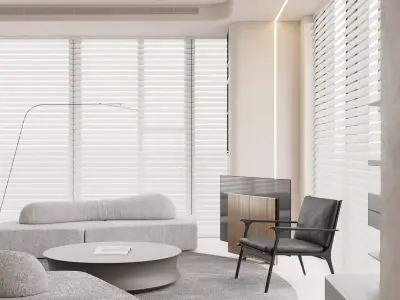 Modern living room 3D model 20