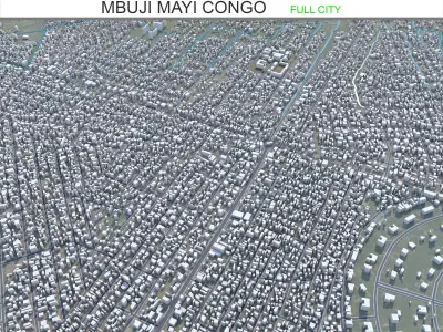 Mbuji Mayi Congo 20km AI Low-poly 3D model