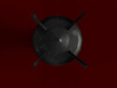 Sci-Fi Dark Chalice Artifact Low-poly 3D model