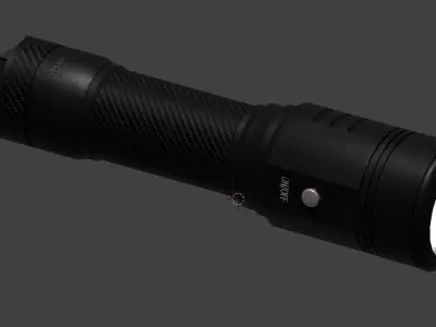 Lowpoly Flashlight for games Free low-poly 3D model