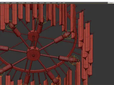 NESSA ROUND CHANDELIER Low-poly 3D model