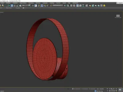 ROUND BRASS WALL Low-poly 3D model