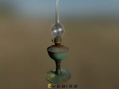 Oil Lamp Low-poly 3D model