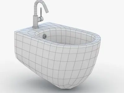 1560 - Toilet Low-poly 3D model