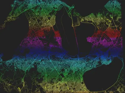 Streets and roads Tunisia Africa 3D model